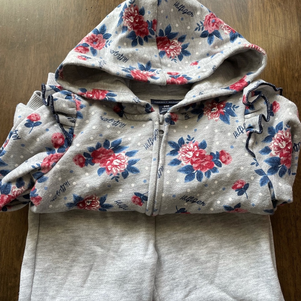 Grey floral Tommy Hilfiger 24months